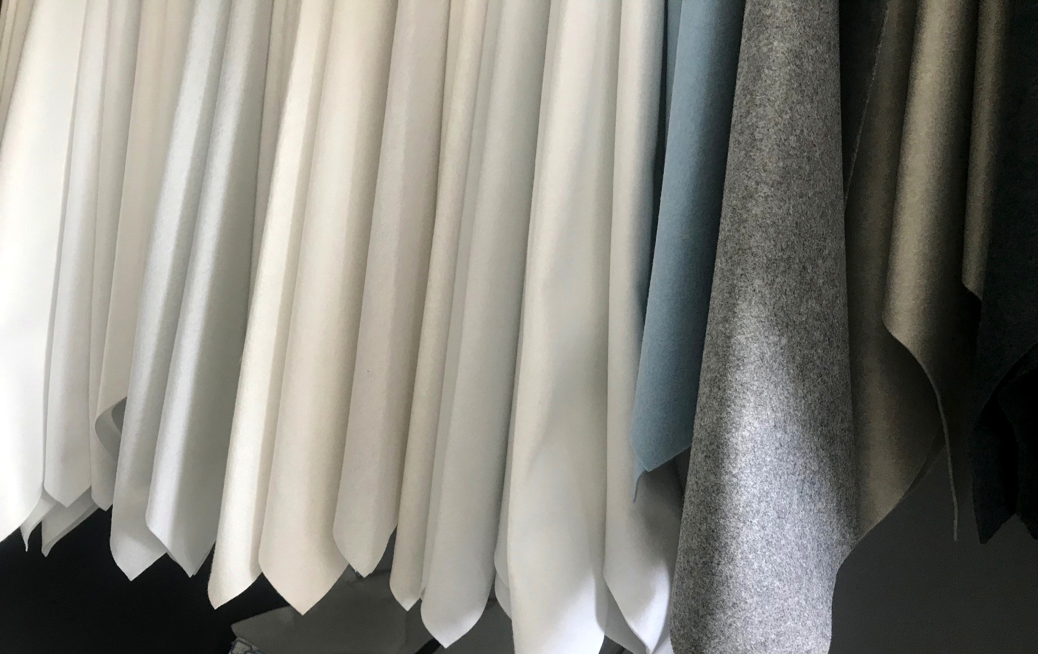 White interlining fabric bolt